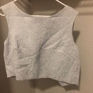 Sterling Blue Crop Dress shirt